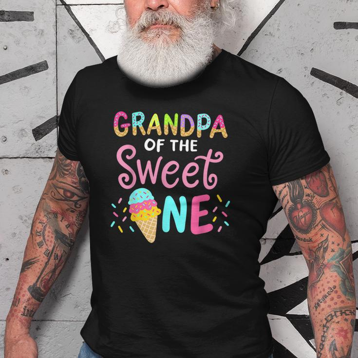 Grandpa Of Sweet 1 First Birthday Matching Family Ice Cream Gift For Mens Old Men T-shirt