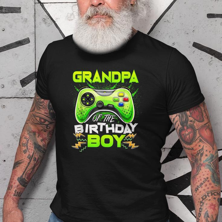 Grandpa Of The Birthday Boy Matching Video Gamer Birthday Gift For Mens Old Men T-shirt
