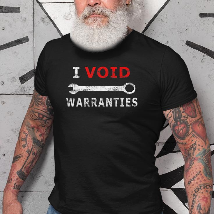 I Void Warranties Funny Mechanic Diy Old Men T-shirt