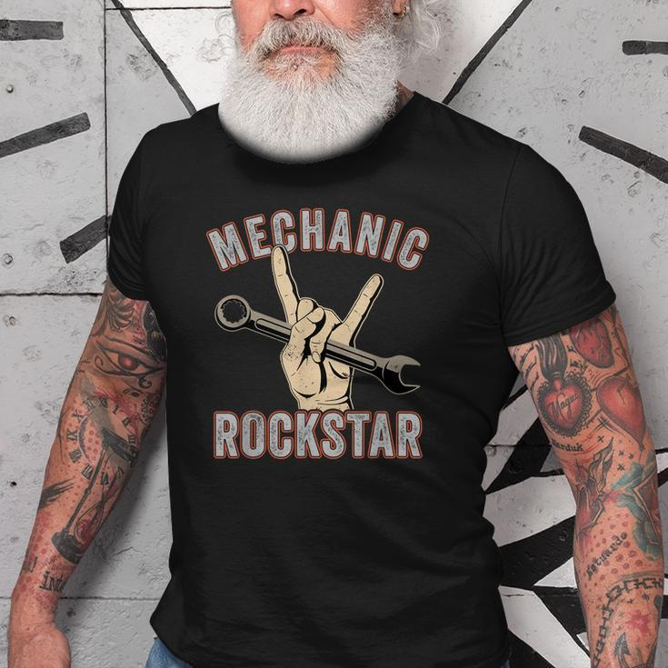 Mechanic Garage Car Enthusiast Man Cave Design For Garage Gift For Mens Old Men T-shirt