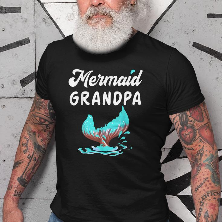 Mermaid Grandpa Girl Mermaid Party Gift For Mens Old Men T-shirt