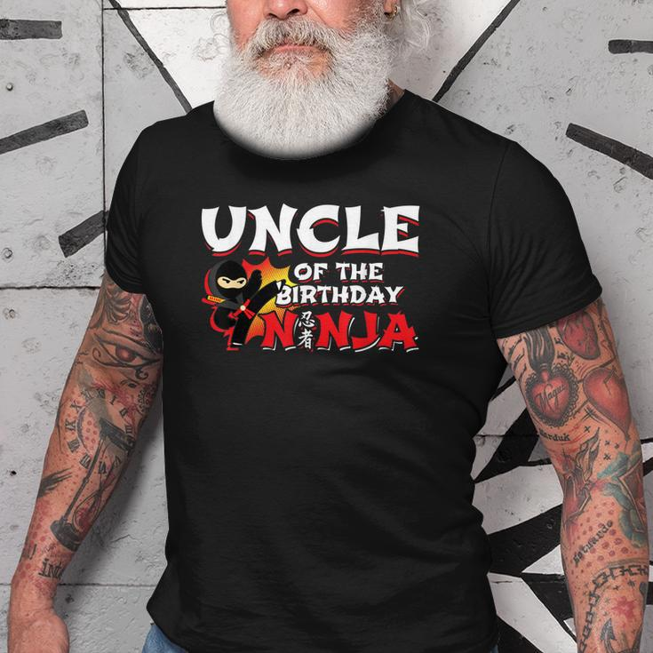 Ninja Birthday Party Uncle Of The Birthday Ninja Old Men T-shirt