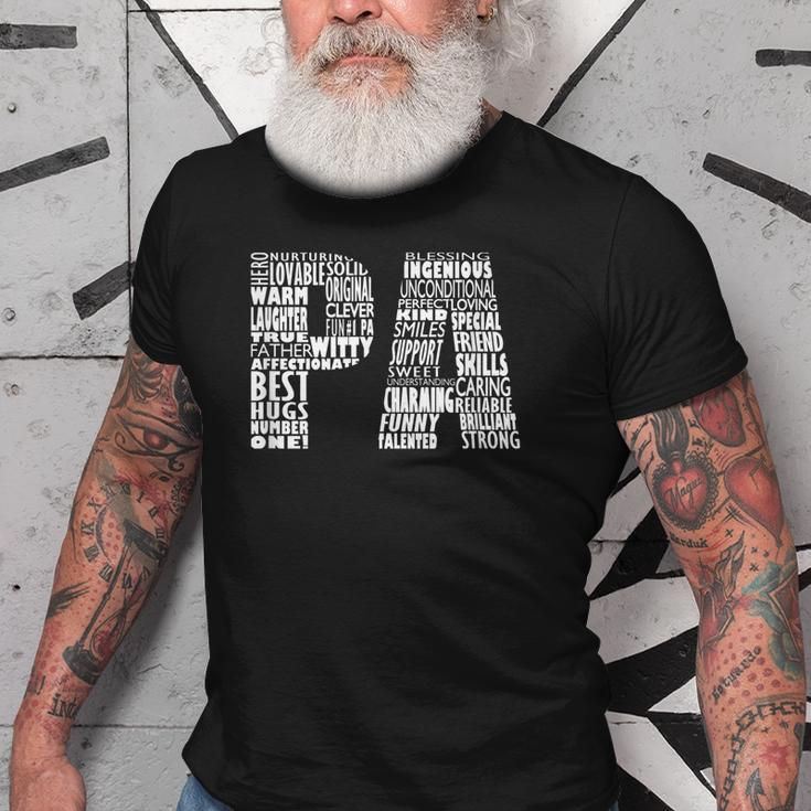 Pa Dad Grandpa Word Cloud Fathers Day Gift Gift For Mens Old Men T-shirt