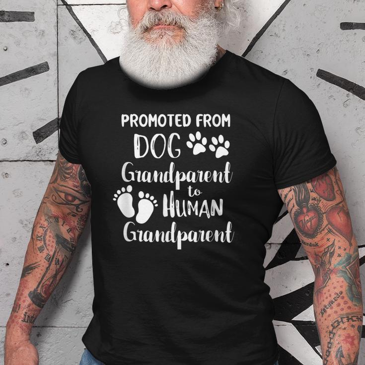 Promoted From Dog Grandparent To Human Grandparent Old Men T-shirt