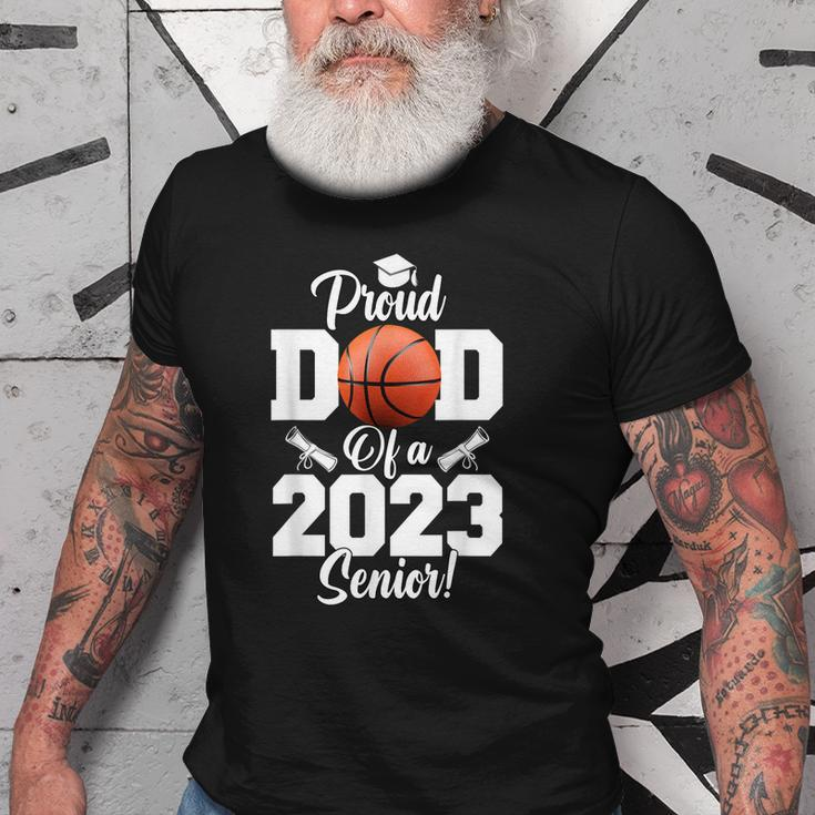 Proud Dad Of A Basketball Senior 2023 Funny Basketball Dad Old Men T-shirt