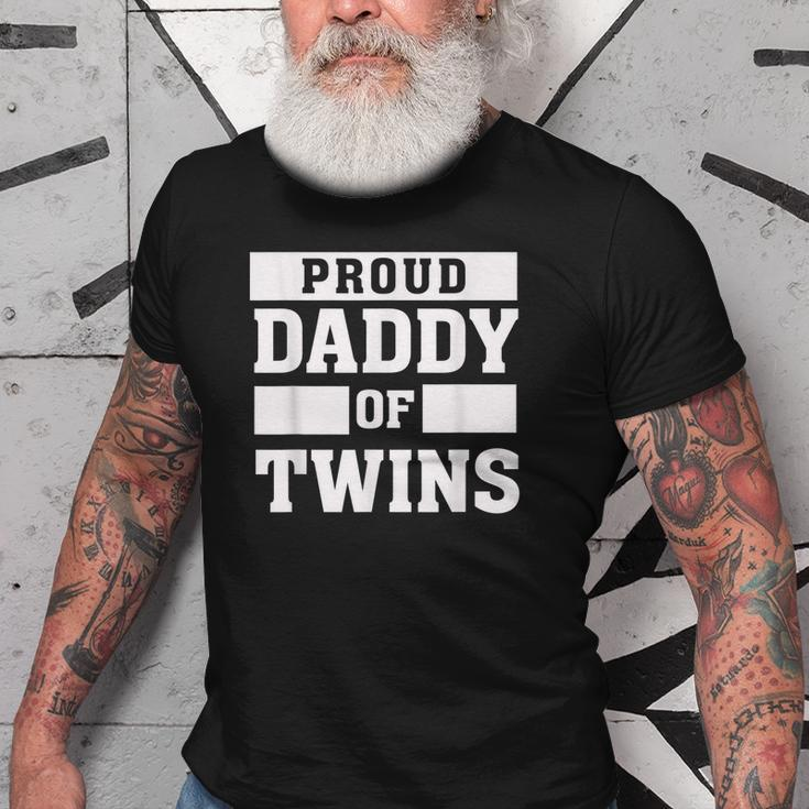 Proud Daddy Of Twins Father Twin DadOld Men T-shirt