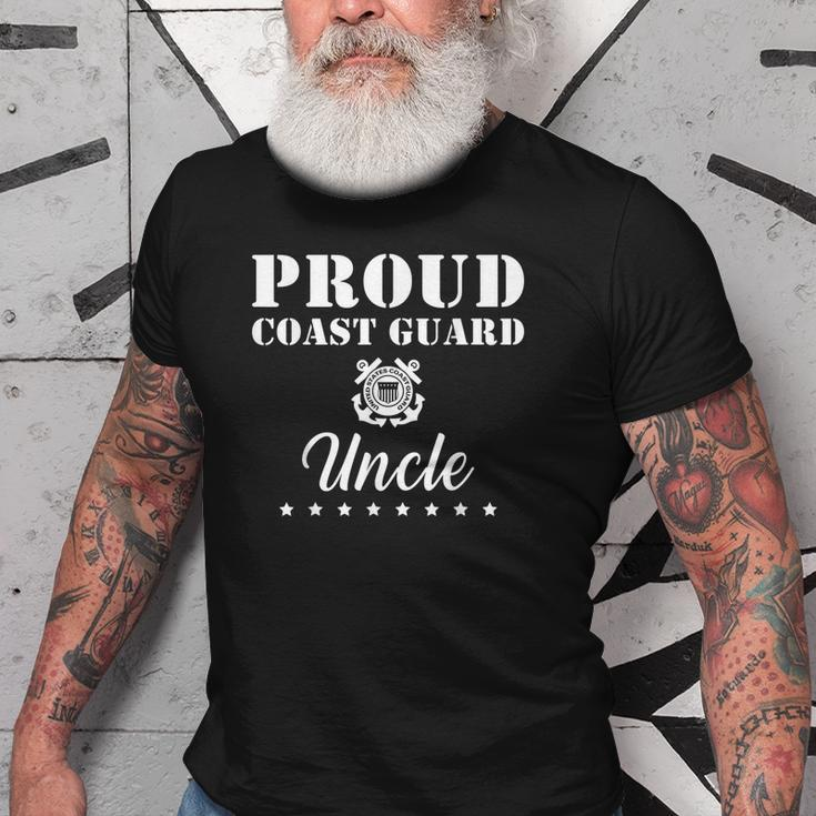 Proud Us Coast Guard Uncle Usa Military Family Gift Gift For Mens Old Men T-shirt