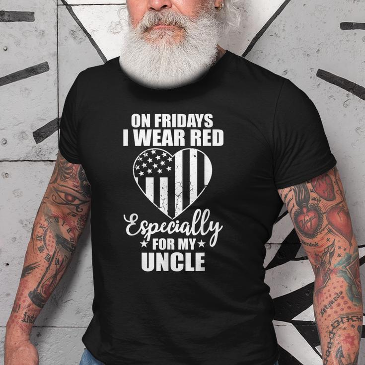 Red Friday For My Uncle Military Troops Deployed Wear Gift Old Men T-shirt