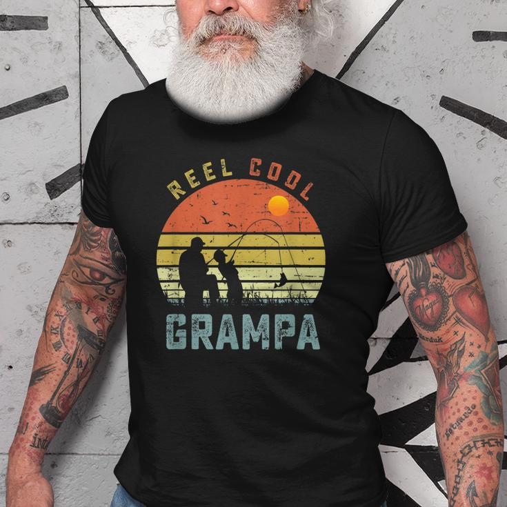 Reel Cool Grampa Fathers Day Gift For Fishing Dad Old Men T-shirt