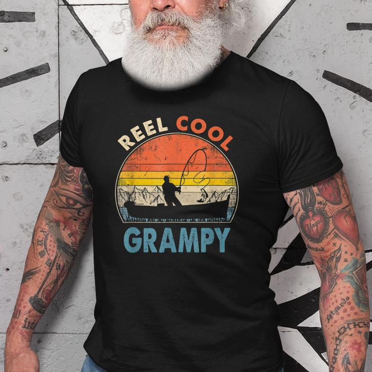 Reel Cool Grampy Fathers Day Gift For Fishing Dad Old Men T-shirt