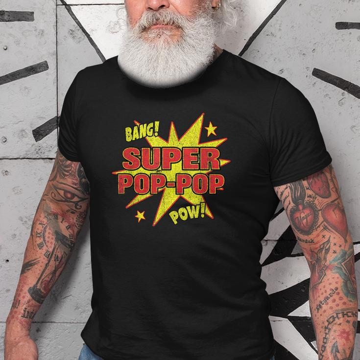 Super Poppop Super Power Grandpa Grandfather Gift Old Men T-shirt
