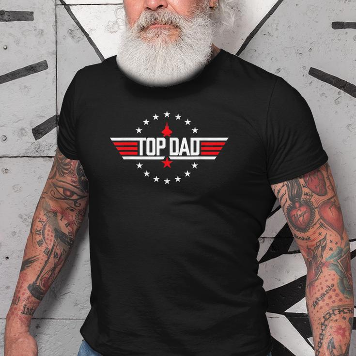 Top Dad Men Vintage Top Dad Top Movie Gun Jet Old Men T-shirt
