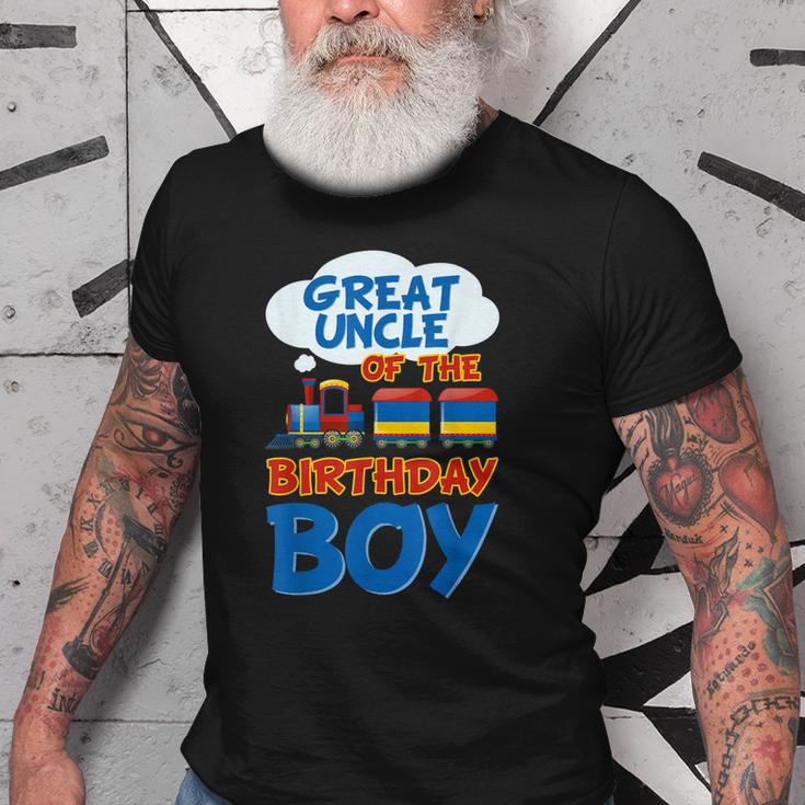 Train Bday Great Uncle Of The Birthday Boy Theme Party Old Men T-shirt