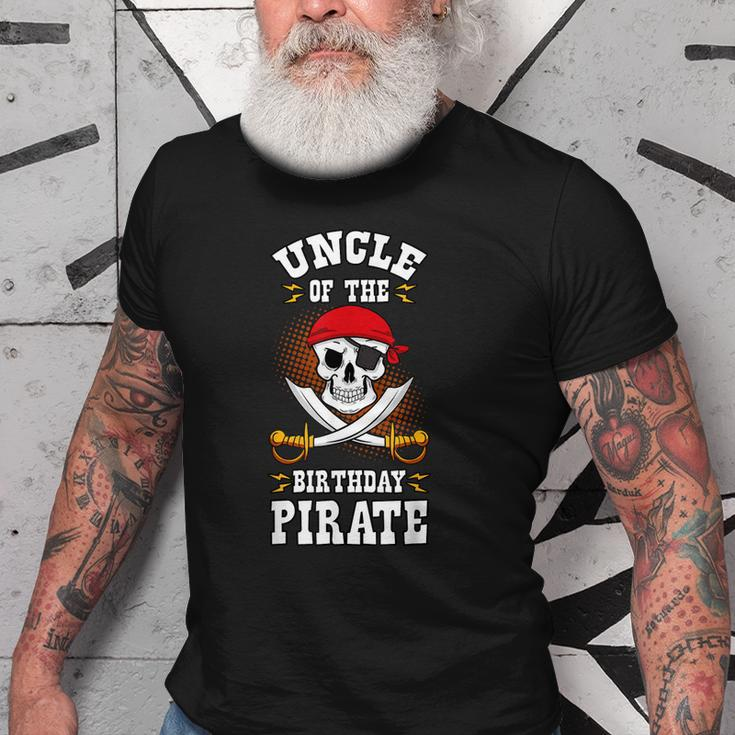 Uncle Of The Birthday Pirate Themed Matching Bday Party Old Men T-shirt