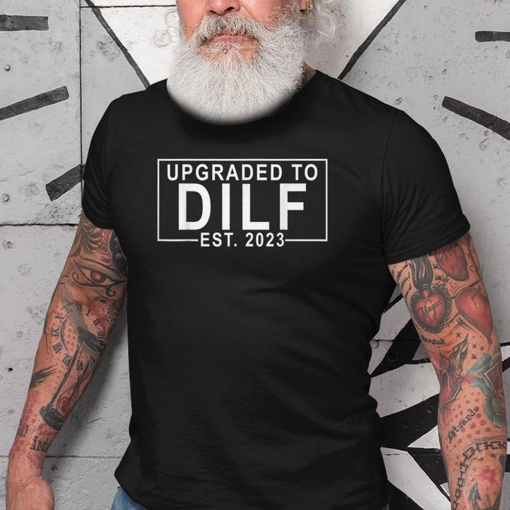 Upgraded To Dilf Est 2023 Dad Humor Jone Old Men T-shirt