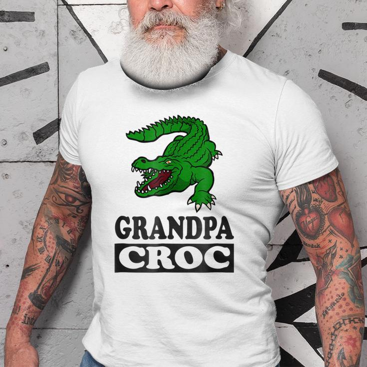 Grandpa Crocodile Grandfather Funny Animal Gift Old Men T-shirt