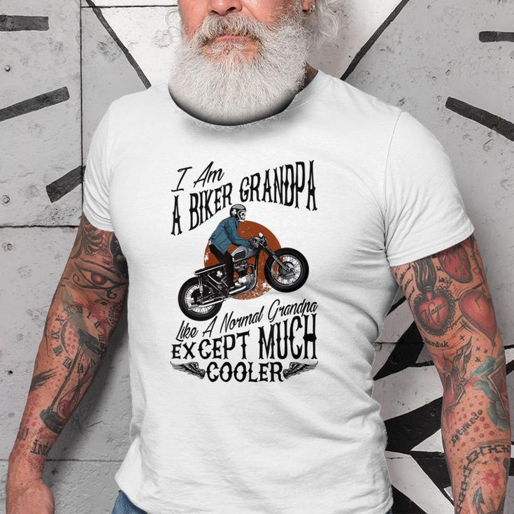 I Am A Biker GrandpaGift For Grandpas Motorbikes Gift For Mens Old Men T-shirt