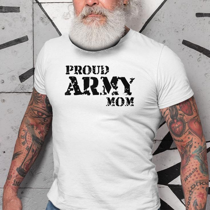 Proud Us Army Mom American Military Family Mother Gift Old Men T-shirt