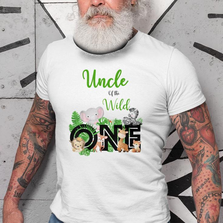 Uncle Of The Wild One | Zoos Happy Birthday Jungle Animal Old Men T-shirt