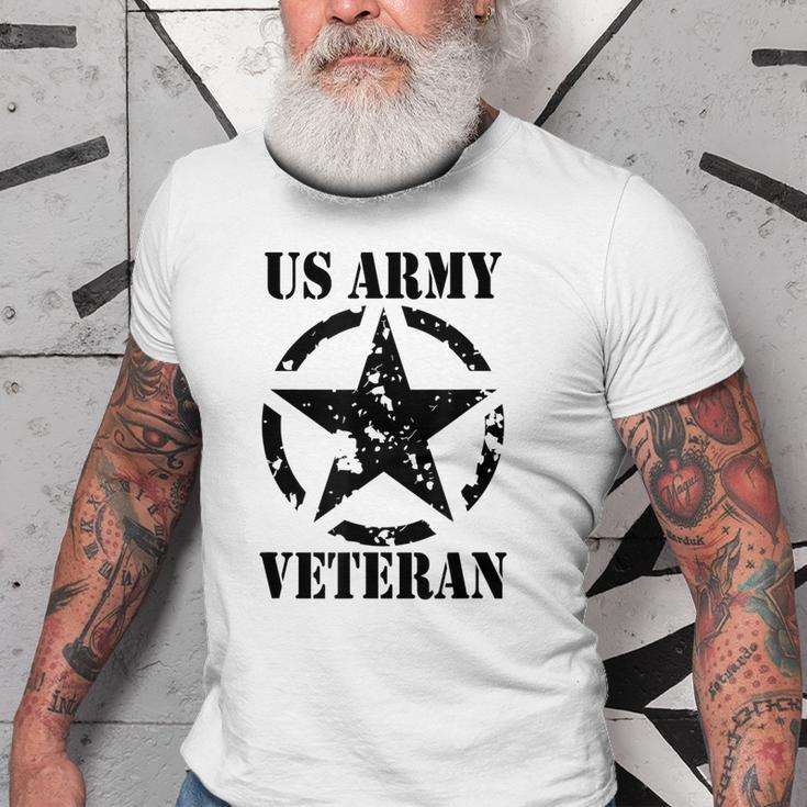 Us Army Star Green Military Distressed Forces Gear Old Men T-shirt