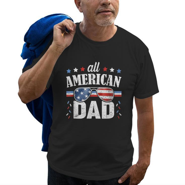 All American Dad 4Th Of July T  Fathers Day Old Men T-shirt
