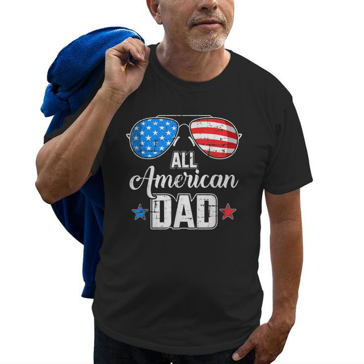 All American Dad Us Flag Sunglasses For Matching 4Th Of July Gift For Mens Old Men T-shirt