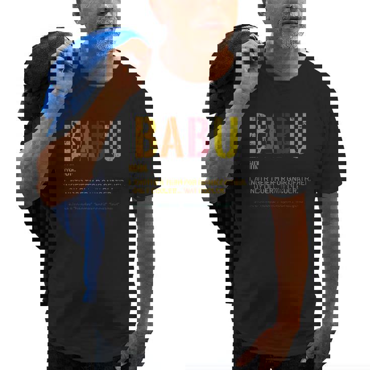 Babu Grandpa Funny Definition Distressed Retro Gift For Mens Old Men T-shirt