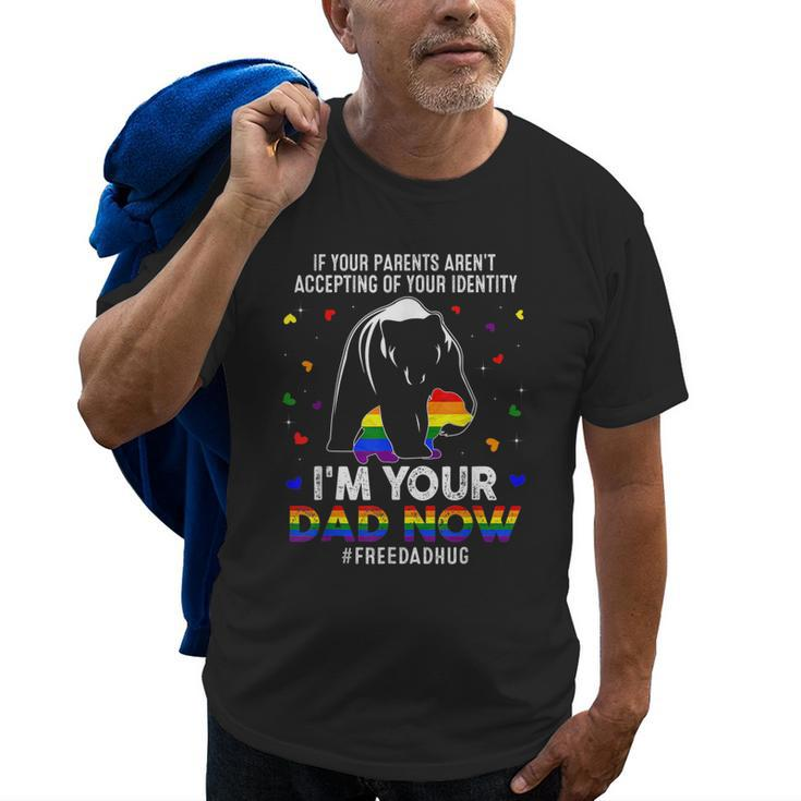 Bear Papa Free Dad Hugs Lgbt Gay Transgender Pride Accepting Old Men T-shirt