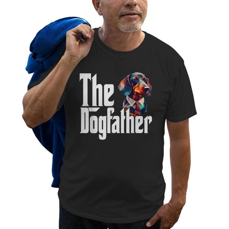 Dachshund Dog Dad Dogfather Dogs Daddy Father Old Men T-shirt