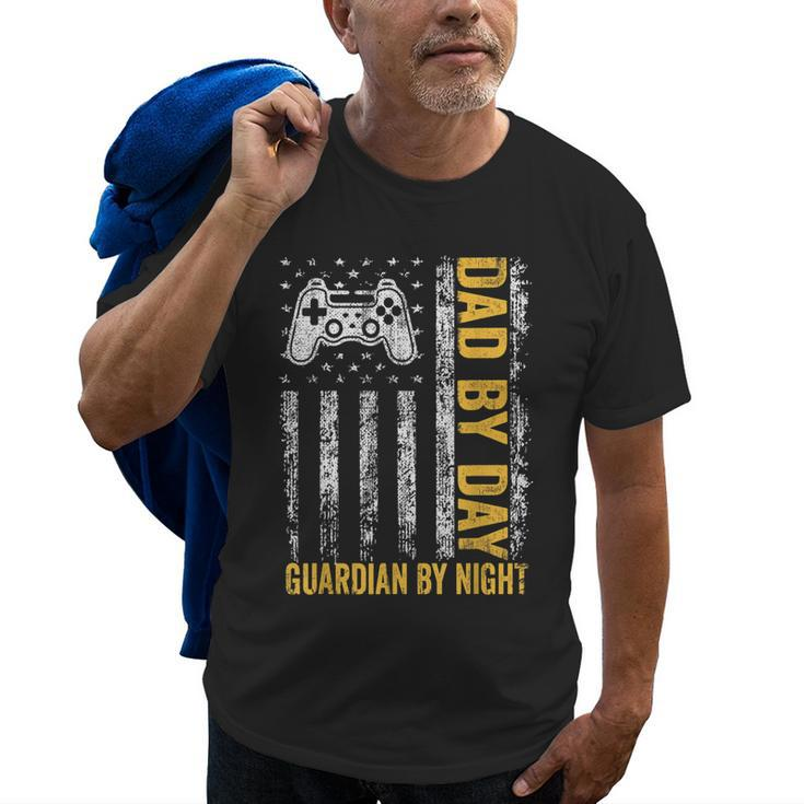 Dad By Day Guardian By Night Video Games Lover Old Men T-shirt