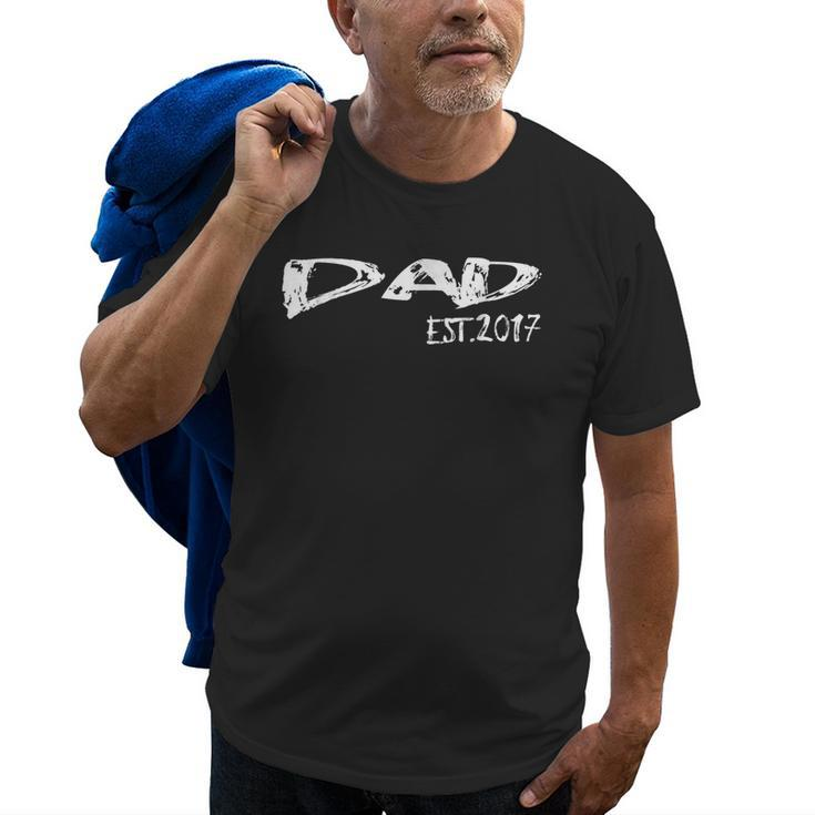 Dad Est 2017  New Daddy Father After Wedding & Baby Gift For Mens Old Men T-shirt