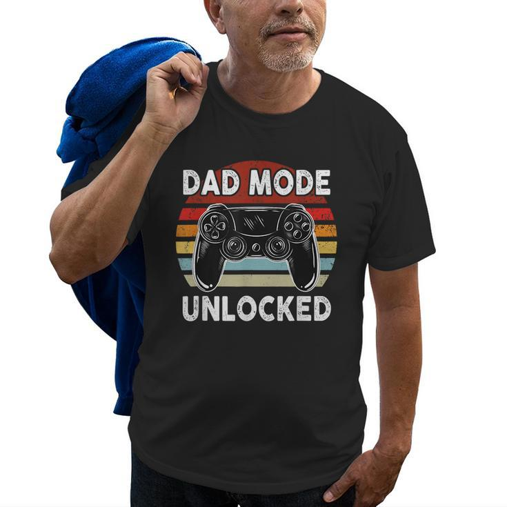 Dad Mode Unlocked Game R Player Father Mother Family Love Gift For Mens Old Men T-shirt