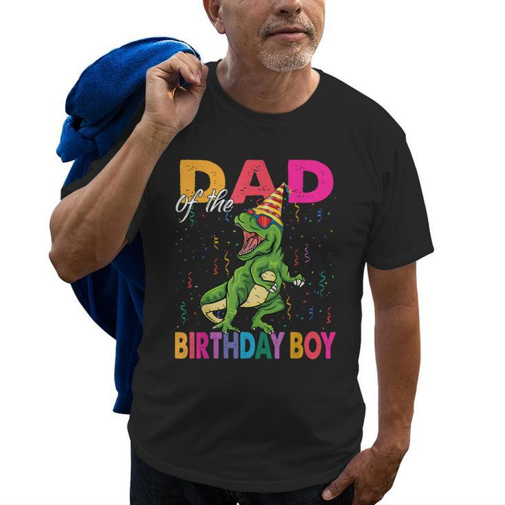 Dad Of The Birthday Boy T Rex Rawr Dinosaur Birthday Party Old Men T-shirt