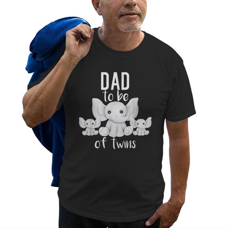 Dad To Be Of Twins Elephant Baby Shower Twin Dad Gift Gift For Mens Old Men T-shirt