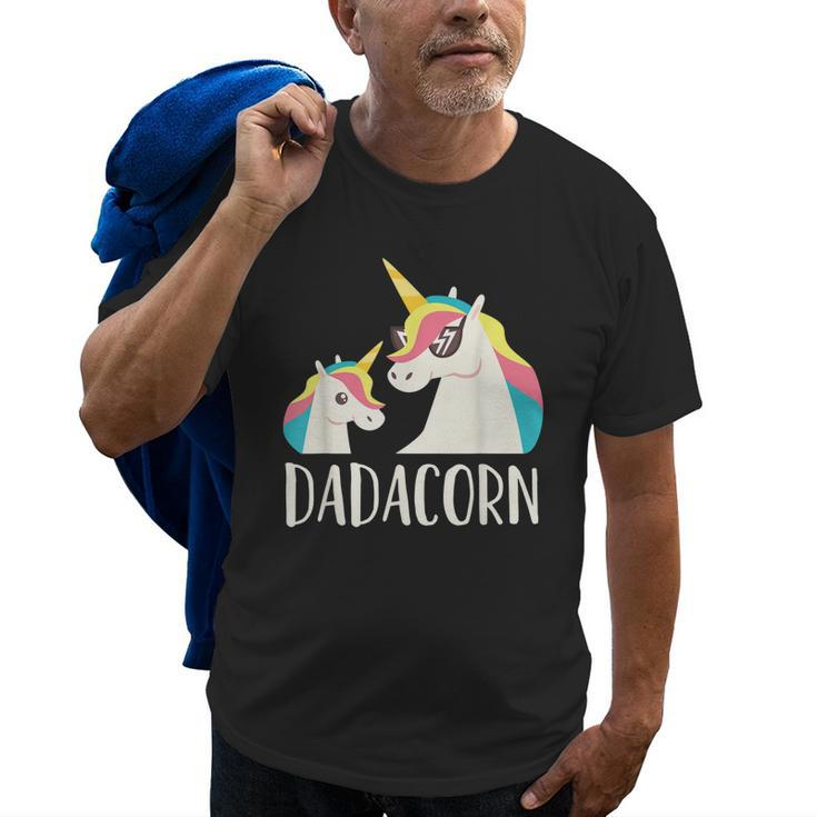 Dadacorn Father Daughter Unicorn Gift Old Men T-shirt