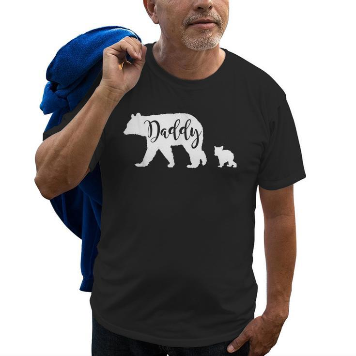 Daddy Bear With 1 One Cub Dad Father Papa Gift Old Men T-shirt