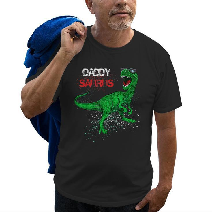 Daddysaurus Trex Dad Daddy Dinosaur Fathers Day Father Gift For Mens Old Men T-shirt