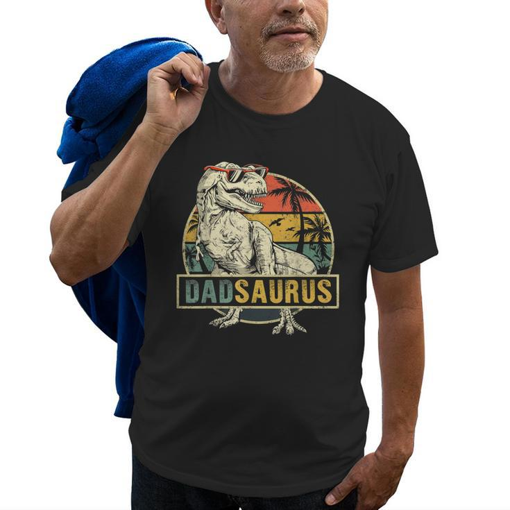 Dadsaurus T Rex Dinosaur Dad Saurus Family Matching Old Men T-shirt