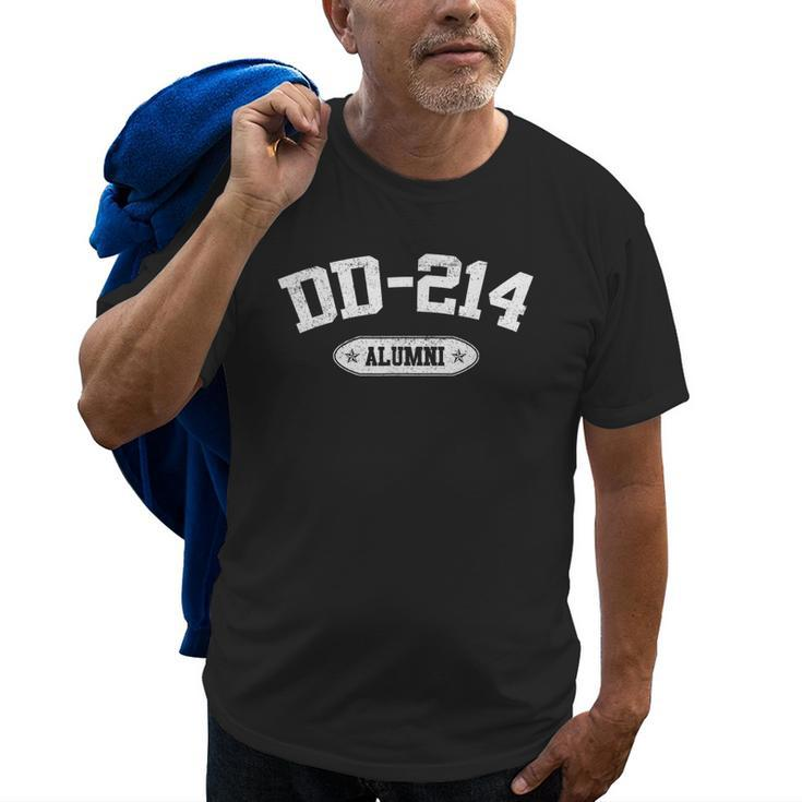 Dd214 Alumni In Black Us Military Veteran Retired Old Men T-shirt