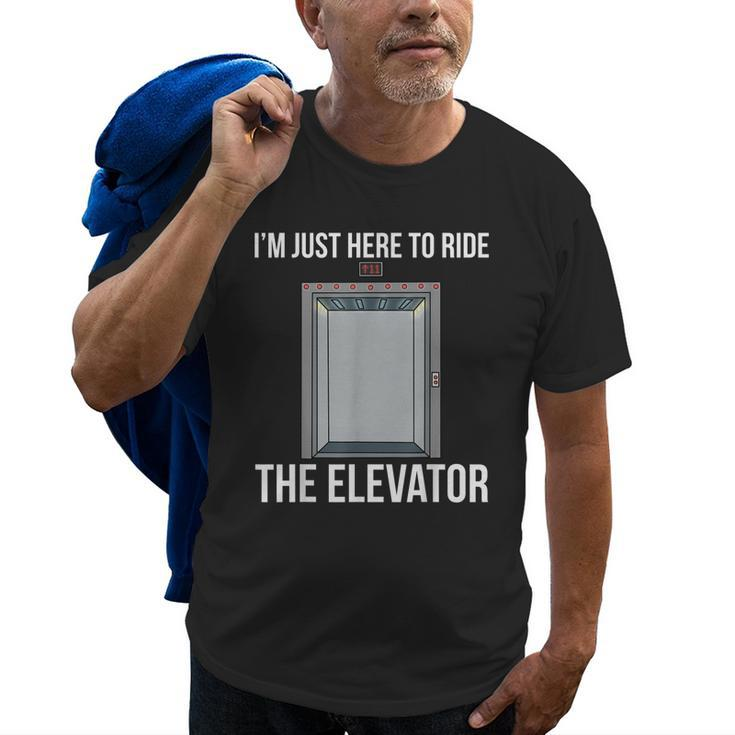 Elevator Mechanic Engineer Ride The Elevator Technician Old Men T-shirt
