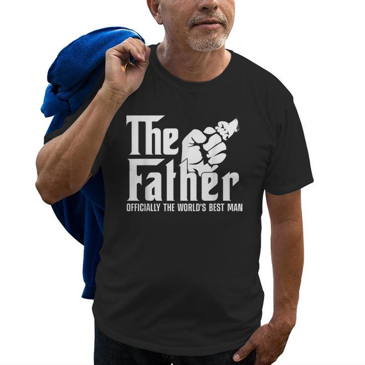 Father Officially Best Man Papa Daddy Stepdad Poppa Husband Gift For Mens Old Men T-shirt