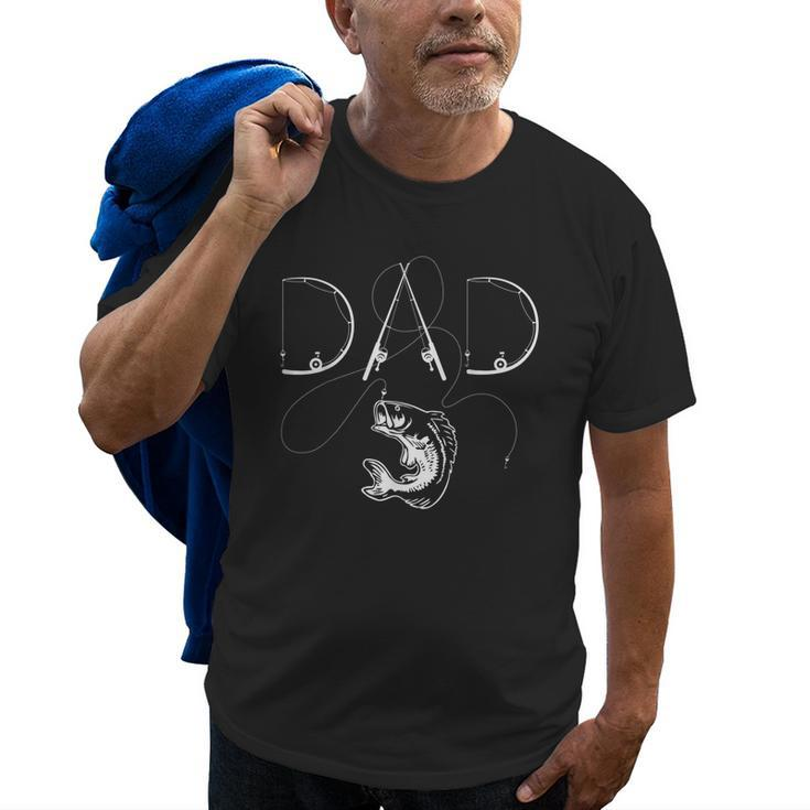Fisherman Dad Fishing Enthusiast Fish Lover Daddy Father Gift For Mens Old Men T-shirt