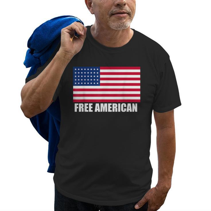 Free American Usa Flag Support America Military Veteran Old Men T-shirt