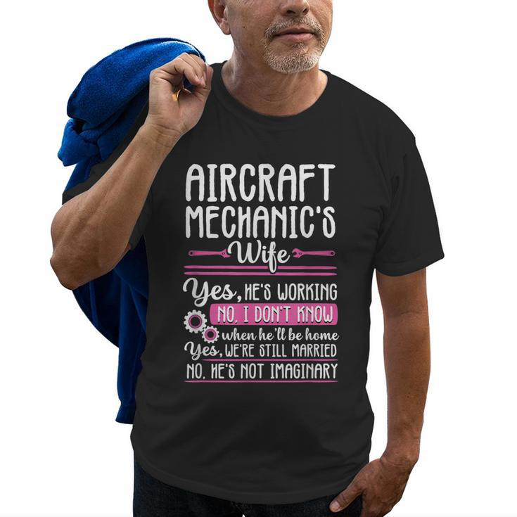 Funny Airplane Aircraft Mechanic Wife Gift Women Old Men T-shirt