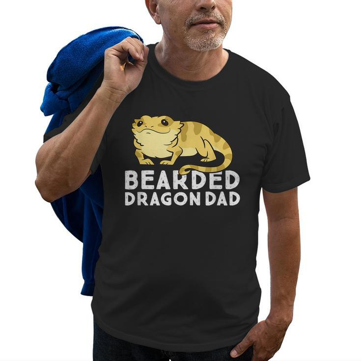 Funny Bearded Dragon Dad Gift Dad Of Bearded Dragon Old Men T-shirt