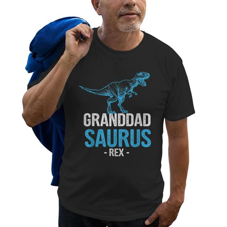 Funny Fathers Day Gift For Grandpa Granddad Saurus Rex Old Men T-shirt