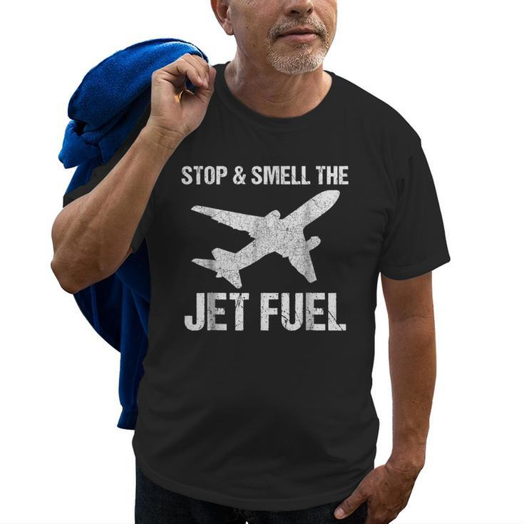 Funny Pilot  Airline Mechanic Jet Engineer Gift Old Men T-shirt