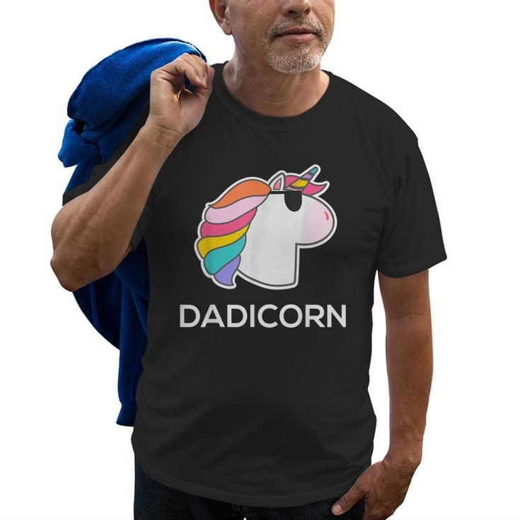 Funny Unicorn Dad Father Gift  Dadicorn Gift For Mens Old Men T-shirt