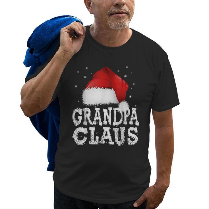 Ghristmas Pajama Grandpa Santa Claus Costume Matching Family Gift For Mens Old Men T-shirt