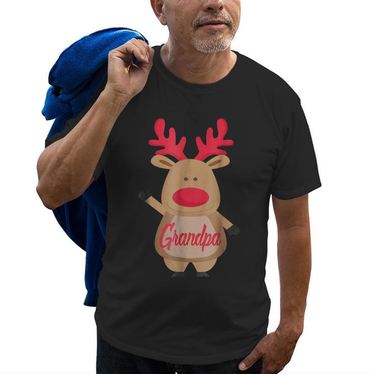 Grandpa Christmas Reindeer Family Matching Pajamas Gift For Mens Old Men T-shirt